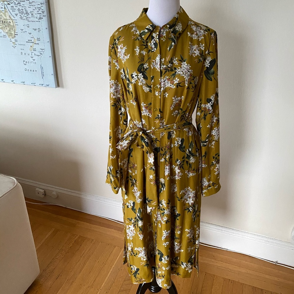 Hobbs London Floral Shirt Dress - Size 8
